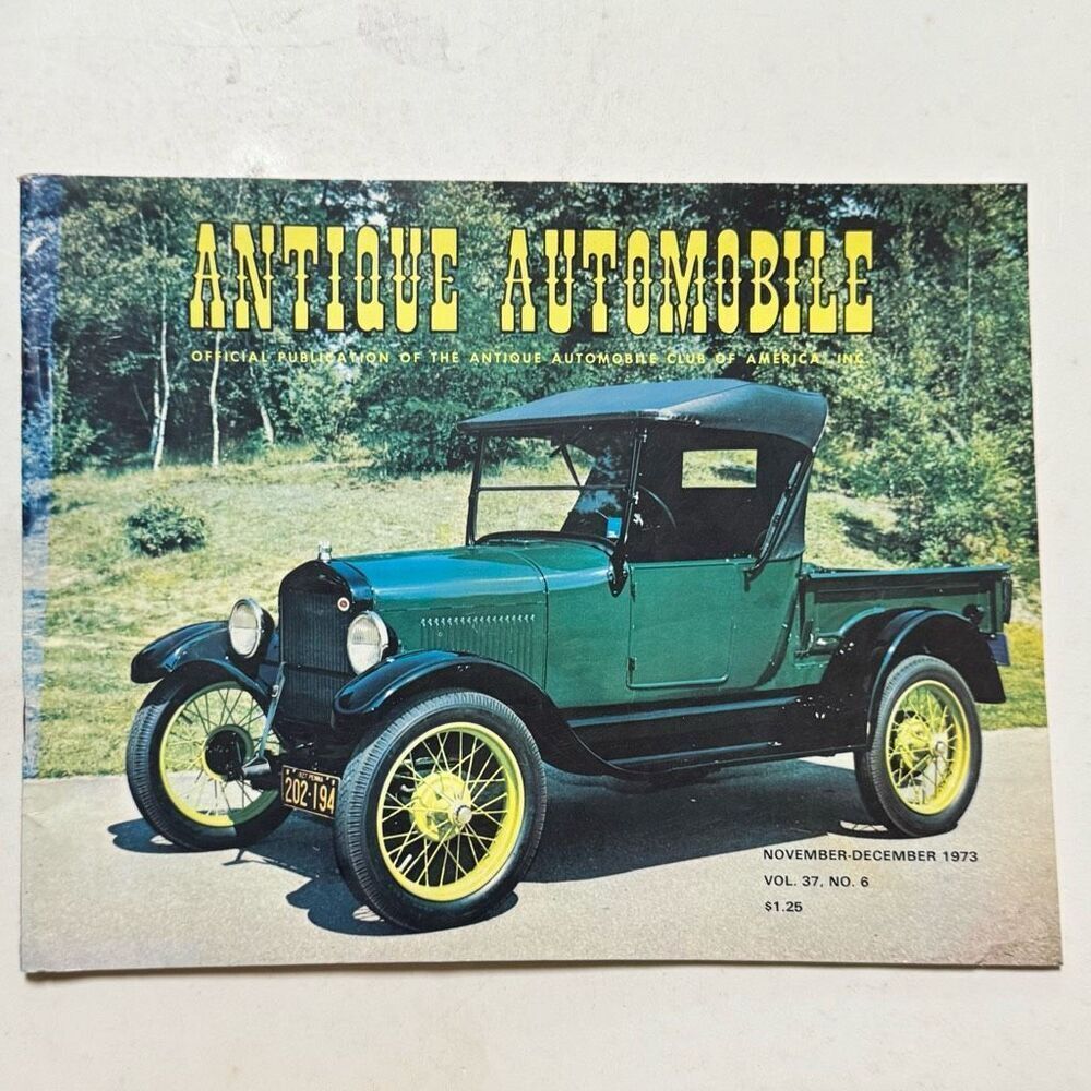 Antique Automobile 1973 Magazine November -December Volume 37 Issue 6